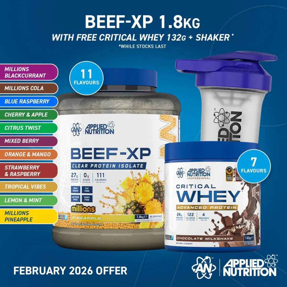 Applied Nutrition BEEF-XP Clear Beef Protein Isolate Peach