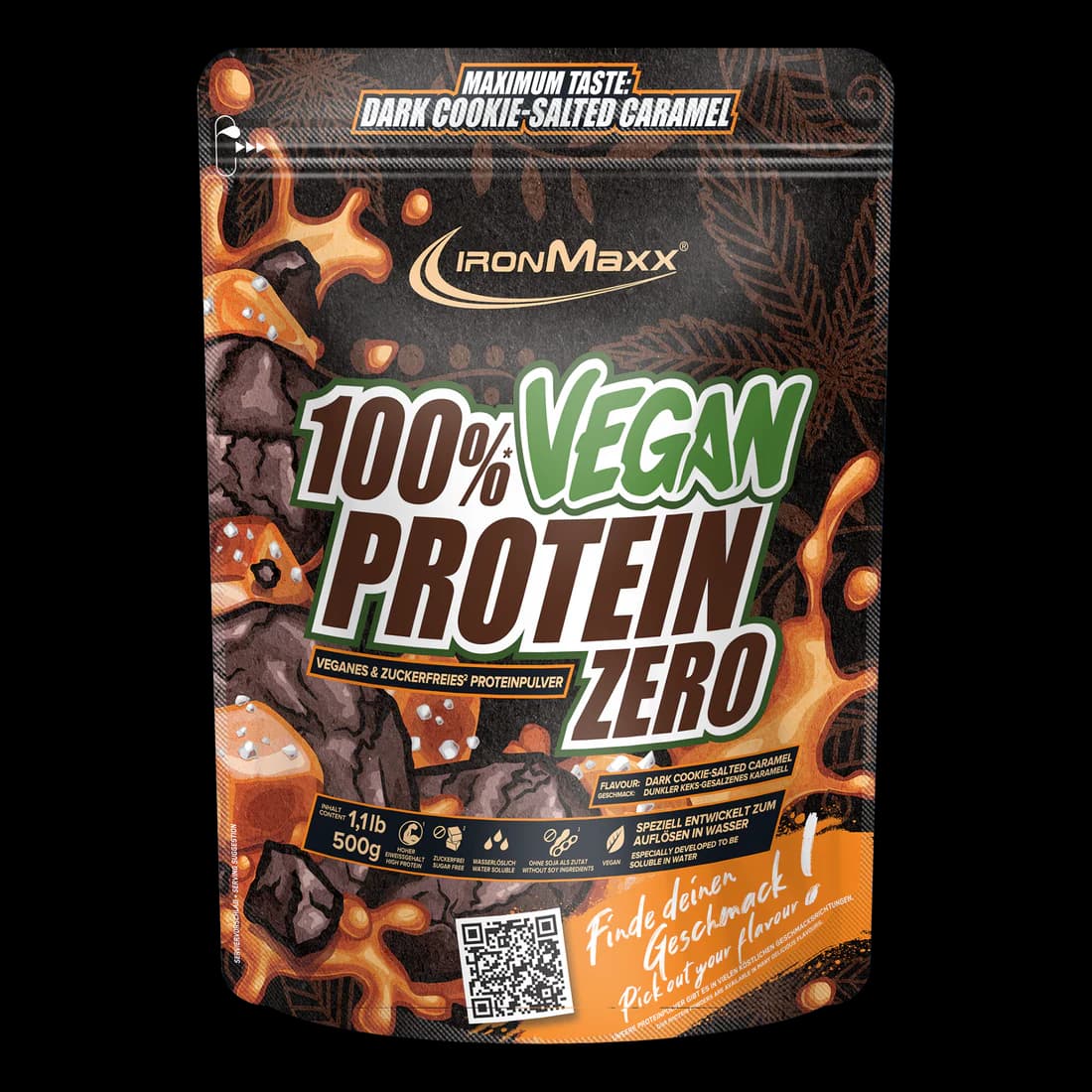 IronMaxx Vegan Protein Zero Dark Cookie Salted Caramel